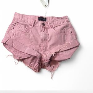 Rolled Denim Shorts